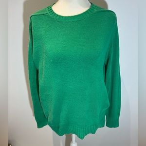 Vintage‎ Braemar International Cotton Crewneck Kelly Green Sweater Size Medium